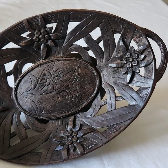 Thorens Lauterbach Walzer Switzerland Musical Carved Wooden Tray Platter - Picture 6 of 14